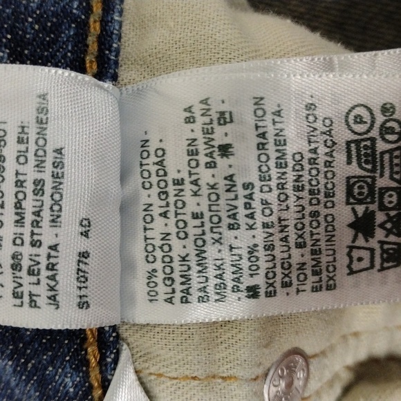 Levi's 559 Blue Medium Wash Five Pocket Mid Rise Zip Up Straight Leg Denim Jean - Picture 7 of 16